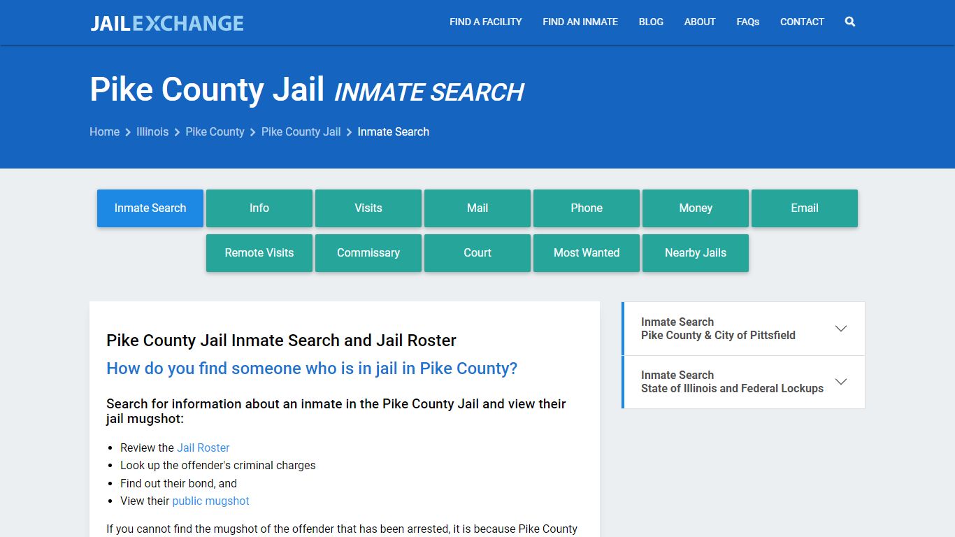 Inmate Search: Roster & Mugshots - Pike County Jail, IL