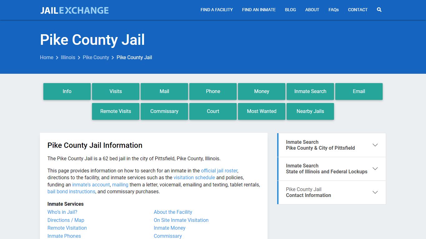 Pike County Jail, IL Inmate Search, Information - Jail Exchange